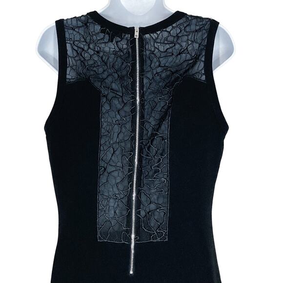 Rag & Bone Women's Mijo Sleeveless Shift Dress With Lace Bodice Panel A-Line 8 - Picture 9 of 16